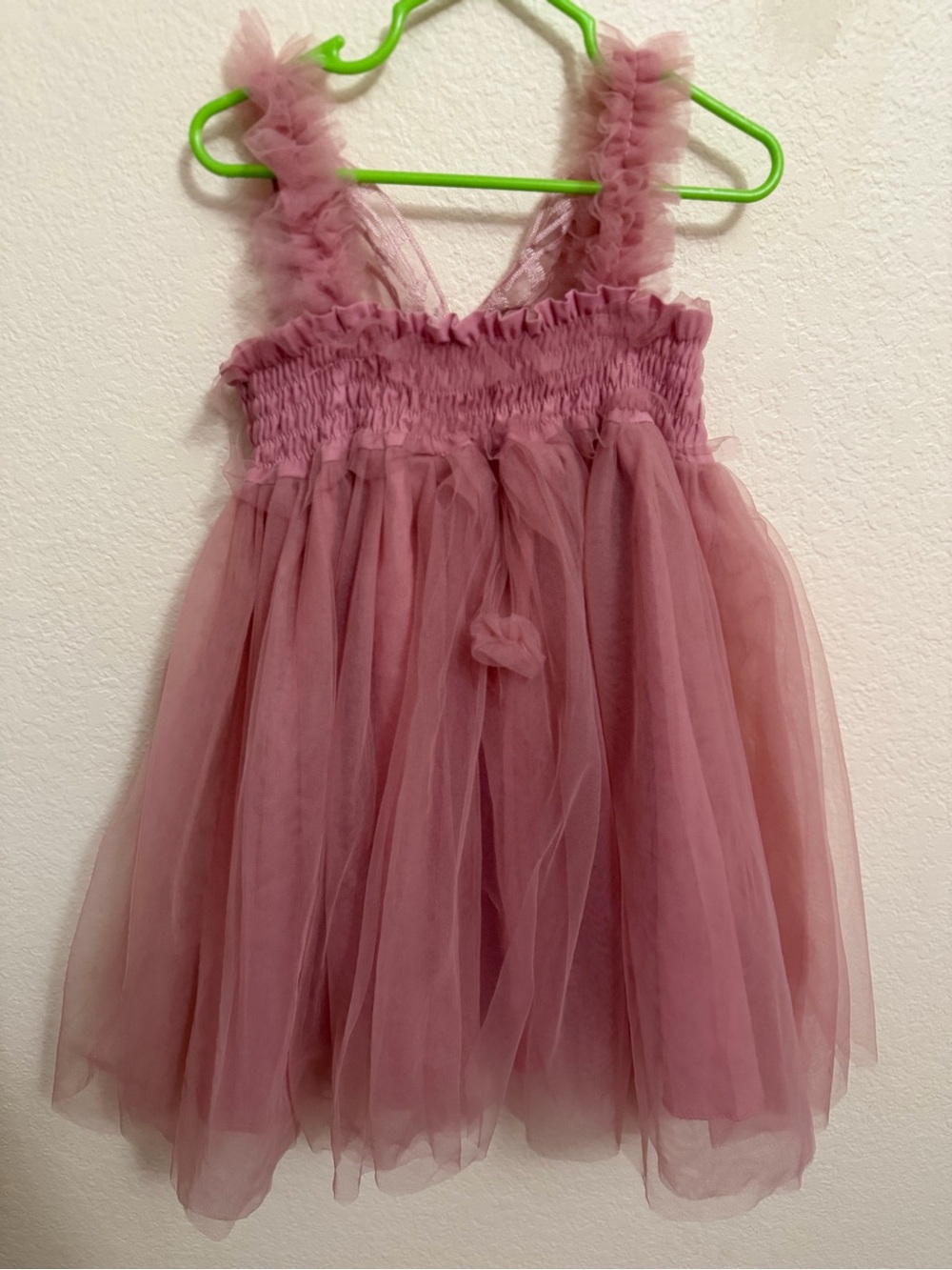 SHEIN Dusty Rose Tulle Party Dress for Kids